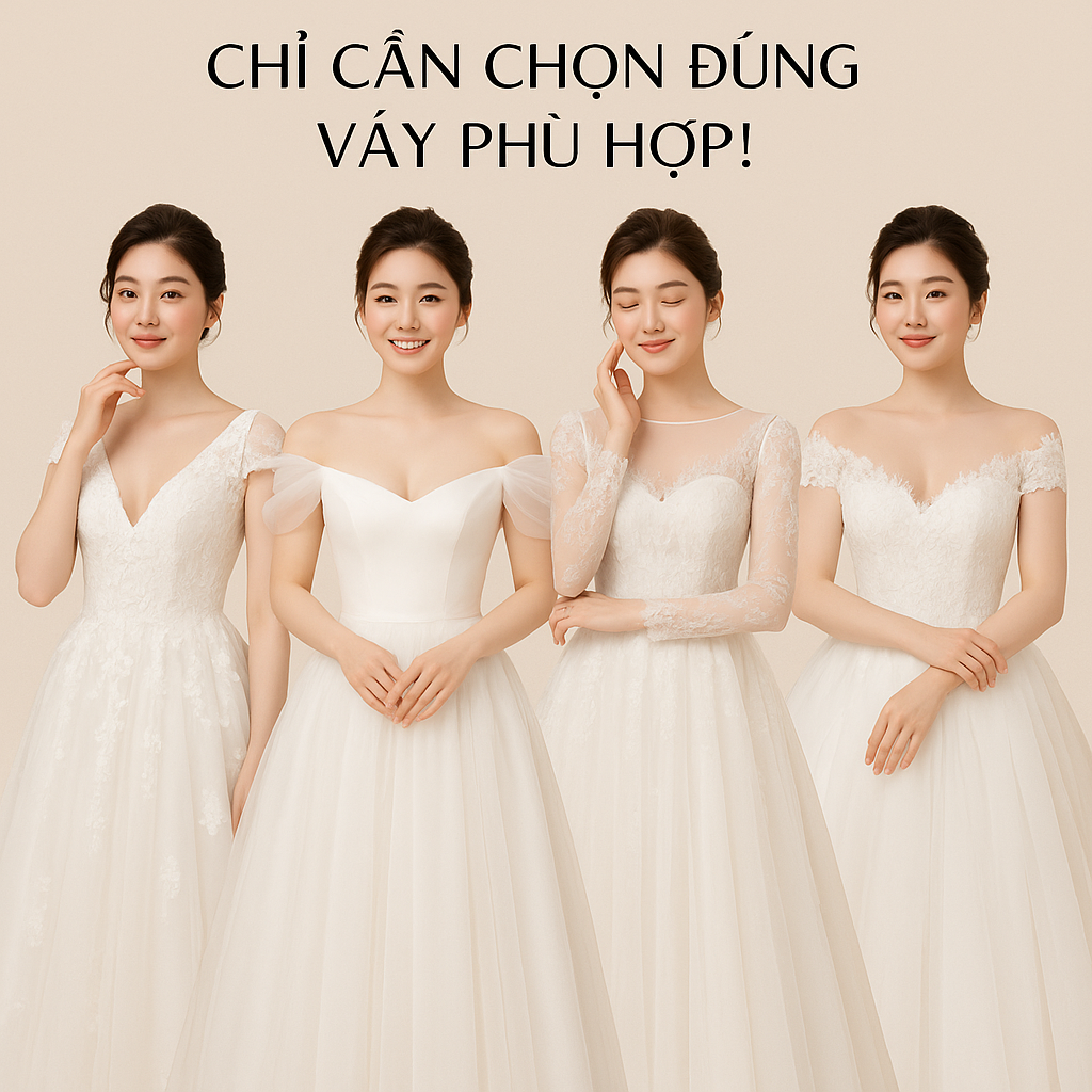 KHÔNG CẦN LÀ CÔ DÂU HOÀN HẢO – CHỈ CẦN CHỌN ĐÚNG VÁY PHÙ HỢP | NGỌC LUẬN BRIDAL